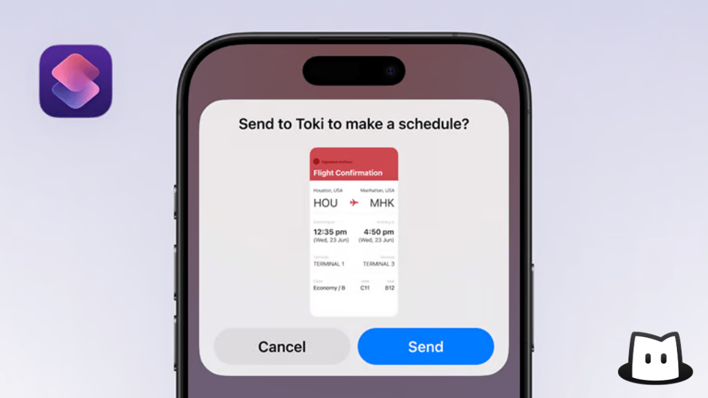 Add an event to your calendar by voice, text, screenshot, or email.